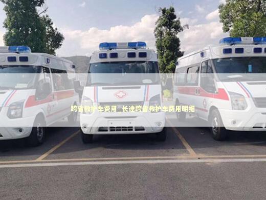 跨省救护车费用_长途跨省救护车费用明细